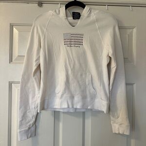 Polo Jeans Company Hoodie Sweatshirt Rhinestone Embellished American Flag Size M